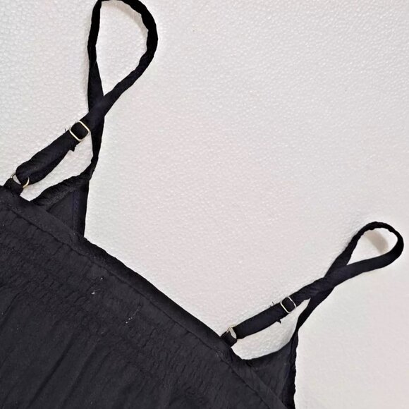 Jason Wu Camisole Adjustable Tank Top Black Women's Size XL Ruffled Button Up - Picture 3 of 5